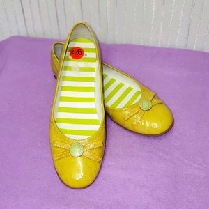 Coach ballerina flats lime green